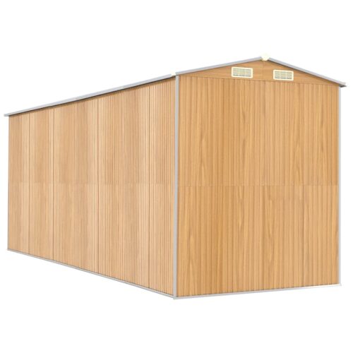 Garden Shed Light Brown 192x523x223cm Galvanised Steel - Image 6