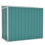 Wall-mounted Garden Shed Green 118x194x178cm Galvanised Steel