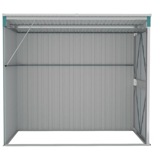 Wall-mounted Garden Shed Green 118x194x178cm Galvanised Steel - Image 5