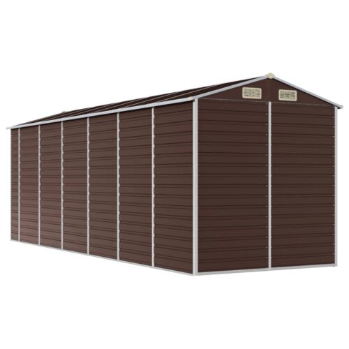 Garden Shed Brown 191x555x198cm Galvanised Steel - Image 7