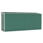 Wall-mounted Garden Shed Green 118x382x178cm Galvanised Steel