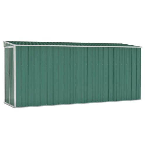 Wall-mounted Garden Shed Green 118x382x178cm Galvanised Steel