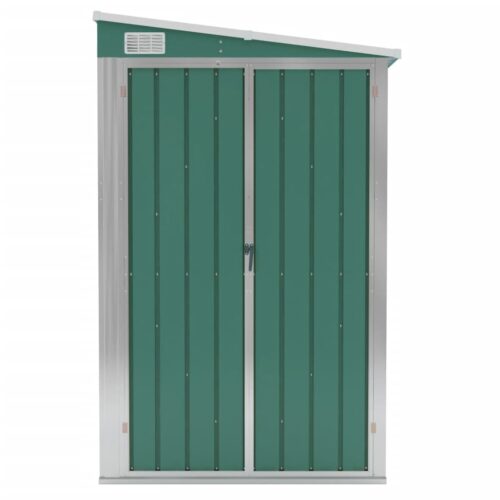 Wall-mounted Garden Shed Green 118x382x178cm Galvanised Steel - Image 3