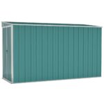 Wall-mounted Garden Shed Green 118x288x178cm Galvanised Steel