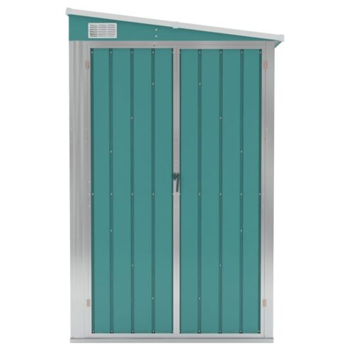 Wall-mounted Garden Shed Green 118x288x178cm Galvanised Steel - Image 3