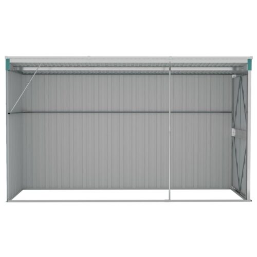 Wall-mounted Garden Shed Green 118x288x178cm Galvanised Steel - Image 5