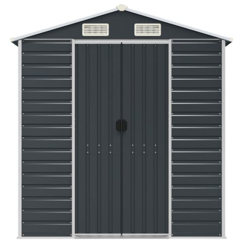 Garden Shed Anthracite 191x810x198cm Galvanised Steel - Image 4
