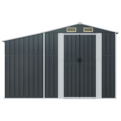 Garden Shed Anthracite 277x93x179cm Galvanised Steel - Image 3