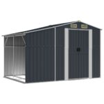 Garden Shed Anthracite 277x192.5x179cm Galvanised Steel