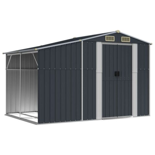 Garden Shed Anthracite 277x192.5x179cm Galvanised Steel