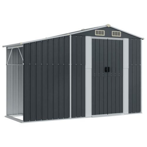 Garden Shed Anthracite 277x192.5x179cm Galvanised Steel - Image 8