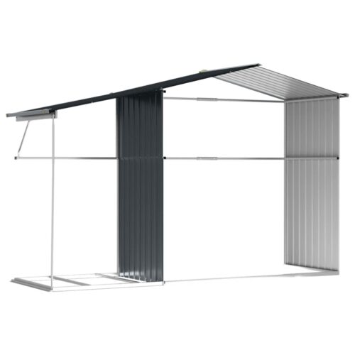 Garden Shed Anthracite 277x192.5x179cm Galvanised Steel - Image 9
