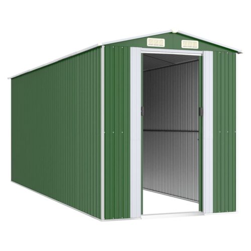 Garden Shed Green 192x523x223cm Galvanised Steel - Image 3