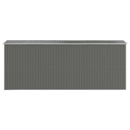 Garden Shed Light Grey 192x523x223cm Galvanised Steel - Image 5