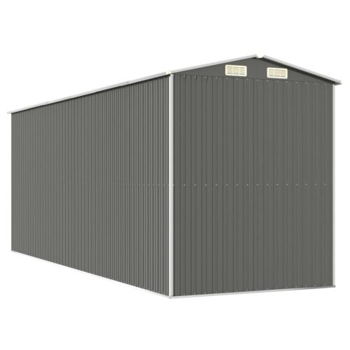 Garden Shed Light Grey 192x523x223cm Galvanised Steel - Image 6