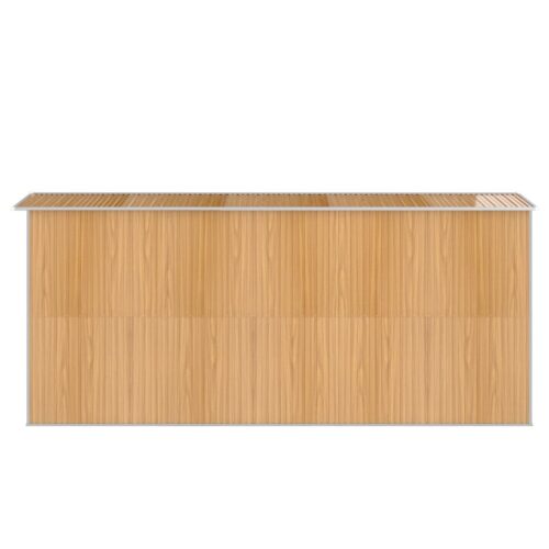 Garden Shed Light Brown 192x440x223cm Galvanised Steel - Image 5