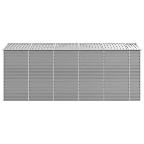 Garden Shed Light Grey 191x470x198cm Galvanised Steel - Image 6