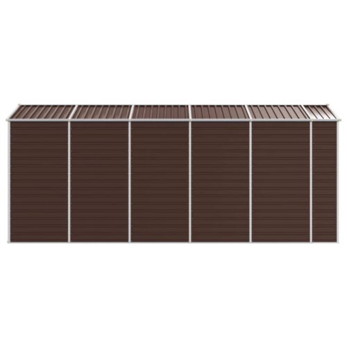 Garden Shed Brown 191x470x198cm Galvanised Steel - Image 6