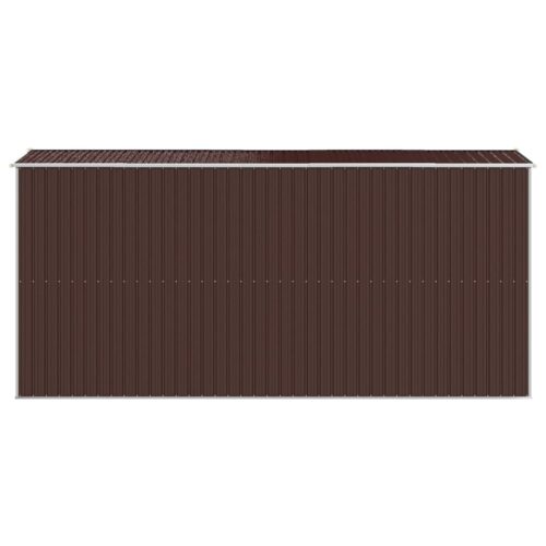 Garden Shed Dark Brown 192x440x223cm Galvanised Steel - Image 5
