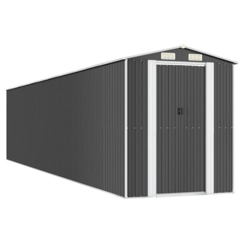 Garden Shed Anthracite 192x938x223cm Galvanised Steel