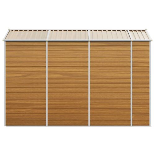 Garden Shed Light Brown 191x300x198cm Galvanised Steel - Image 6