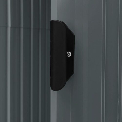 Garden Shed with Rack Grey 205x130x183cm Iron - Image 7