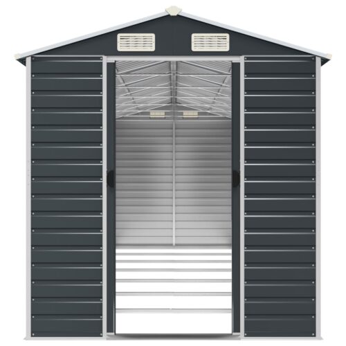 Garden Shed Anthracite 191x640x198cm Galvanised Steel - Image 5