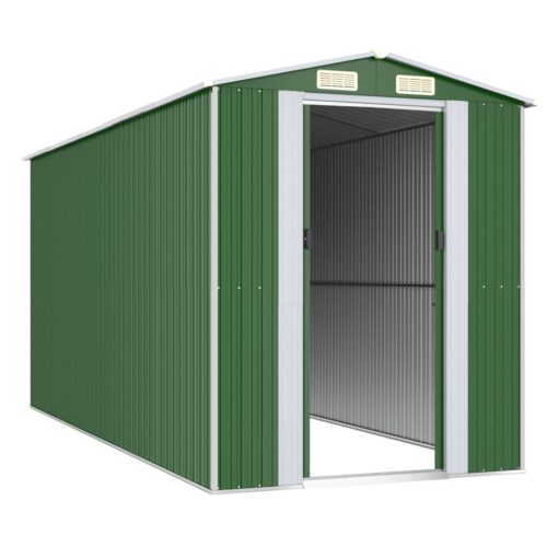 Garden Shed Green 192x440x223cm Galvanised Steel - Image 3