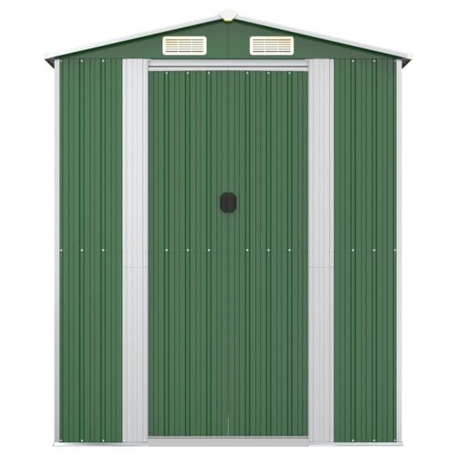 Garden Shed Green 192x440x223cm Galvanised Steel - Image 4