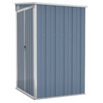 Wall-mounted Garden Shed Grey 118x100x178cm Galvanised Steel