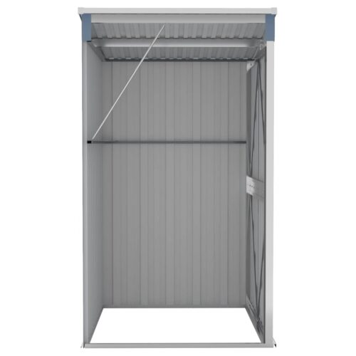 Wall-mounted Garden Shed Grey 118x100x178cm Galvanised Steel - Image 5