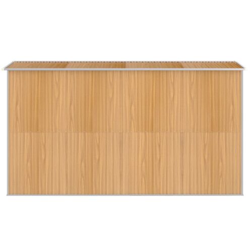 Garden Shed Light Brown 192x357x223cm Galvanised Steel - Image 5