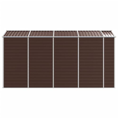Garden Shed Brown 191x385x198cm Galvanised Steel - Image 6
