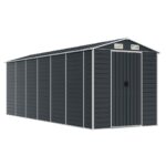 Garden Shed Anthracite 191x555x198cm Galvanised Steel