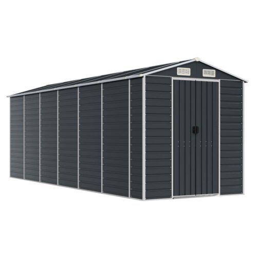 Garden Shed Anthracite 191x555x198cm Galvanised Steel