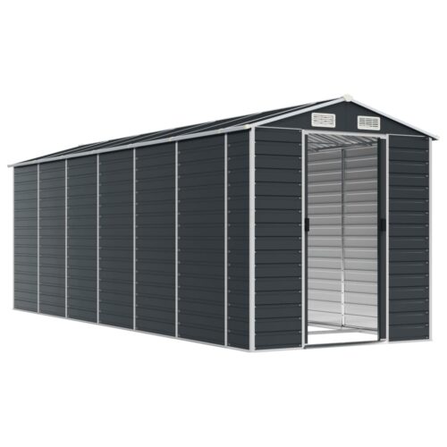 Garden Shed Anthracite 191x555x198cm Galvanised Steel - Image 3