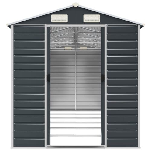 Garden Shed Anthracite 191x555x198cm Galvanised Steel - Image 5