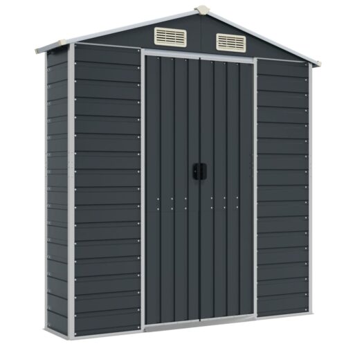 Garden Shed Anthracite 191x555x198cm Galvanised Steel - Image 8
