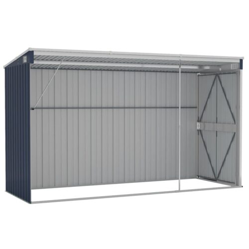 Wall-mounted Garden Shed Anthracite 118x288x178cm Steel - Image 6
