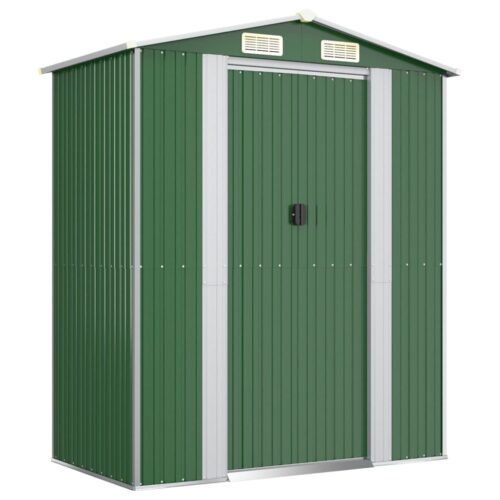 Garden Shed Green 192x108x223cm Galvanised Steel