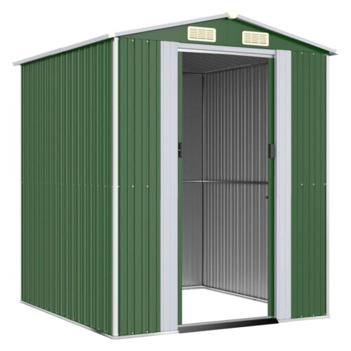 Garden Shed Green 192x191x223cm Galvanised Steel - Image 3