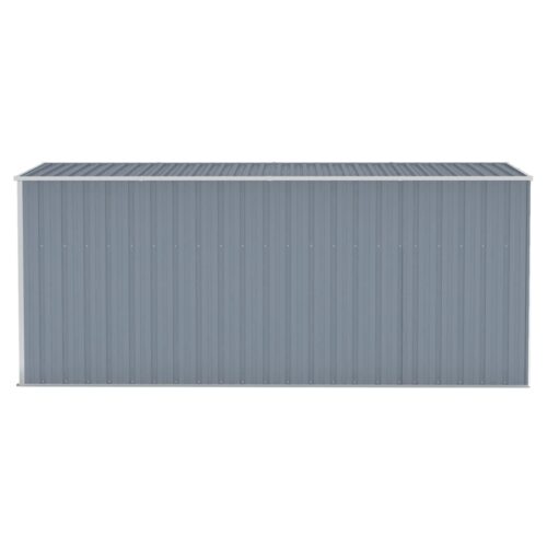 Wall-mounted Garden Shed Grey 118x382x178cm Galvanised Steel - Image 4