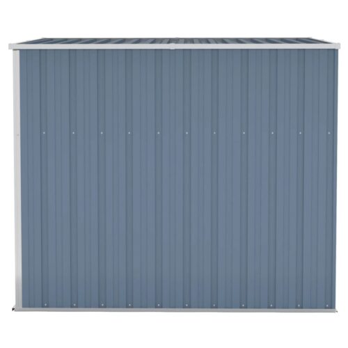 Wall-mounted Garden Shed Grey 118x194x178cm Galvanised Steel - Image 4