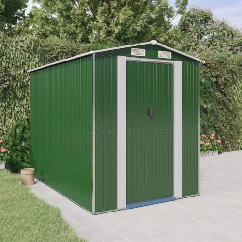 Garden Shed Green 192x274x223cm Galvanised Steel - Image 2