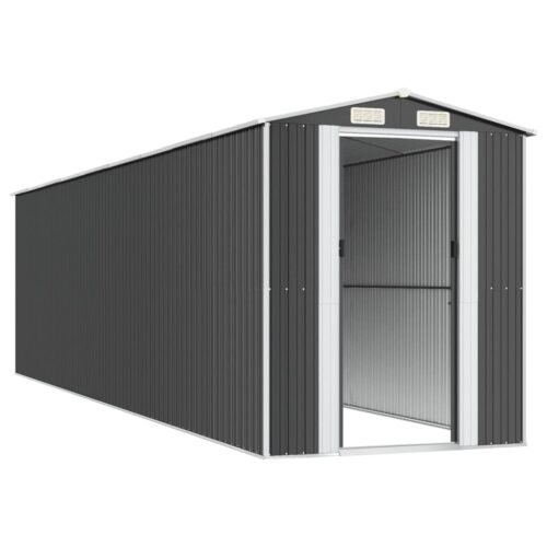 Garden Shed Anthracite 192x772x223cm Galvanised Steel - Image 4