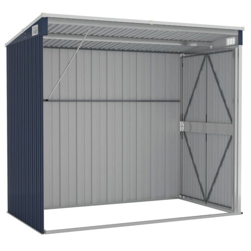 Wall-mounted Garden Shed Anthracite 118x194x178cm Steel - Image 6