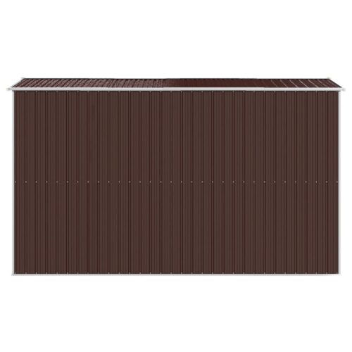 Garden Shed Dark Brown 192x357x223cm Galvanised Steel - Image 5