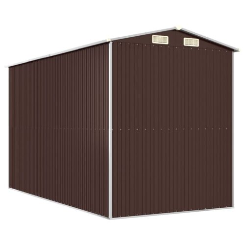 Garden Shed Dark Brown 192x357x223cm Galvanised Steel - Image 6