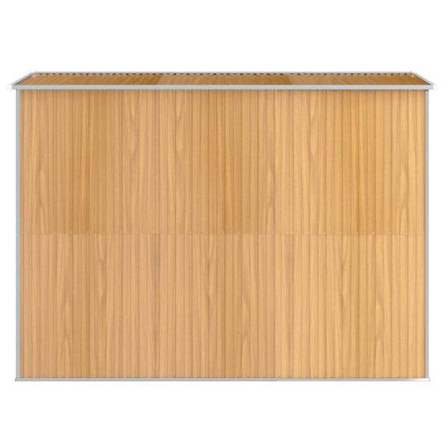 Garden Shed Light Brown 192x274x223cm Galvanised Steel - Image 5