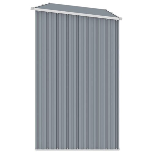 Garden Firewood Shed Grey 245x98x159cm Galvanised Steel - Image 3